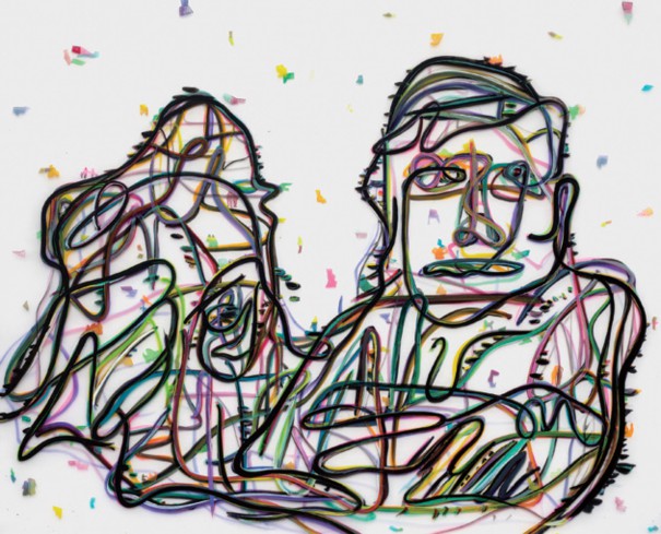 Family Landscape-함께도 68x78cm 아크릴물감, 샌딩 2019